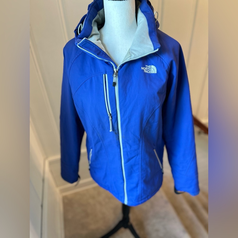 Blue North Face winter coat